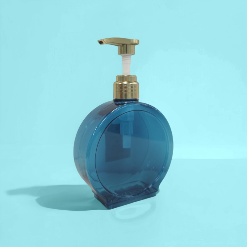 Factory Supply 430ml Petg Shampoo Body Wash Unique Shape Plastic Bottle