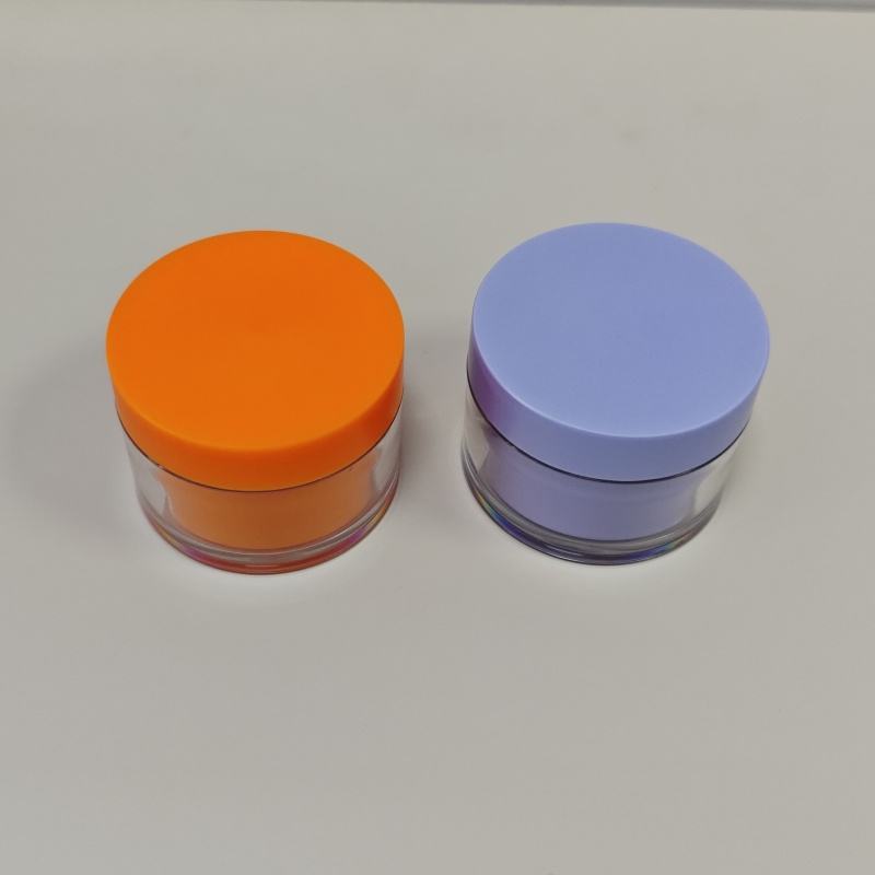 Factory Refillable PET Cream Cosmetic Packaging Jar Matte Cap 10g 30g 50g Cream Jar Container