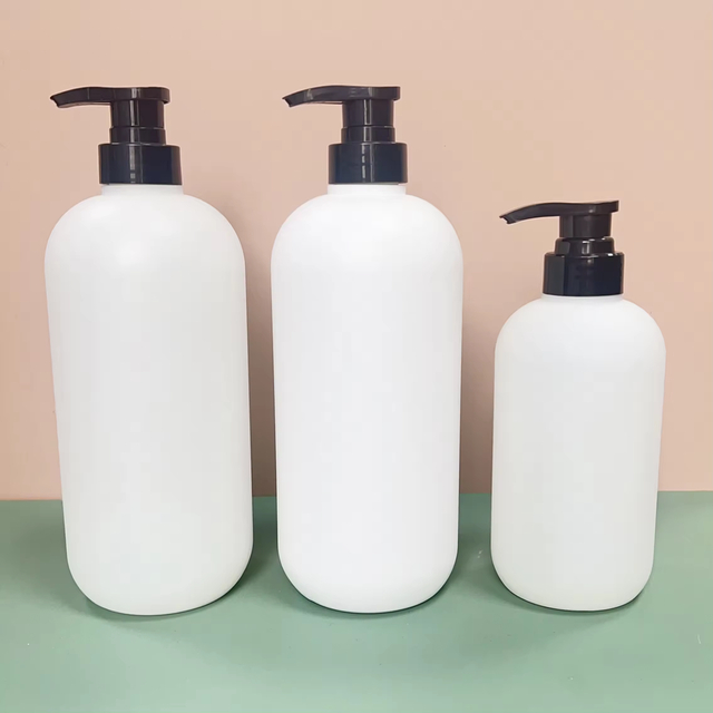 550ml 1000ml Hdpe Refillable Liquid Soap Shower Gel Shampoo Dispenser Cosmetic Container Plastic Bottle