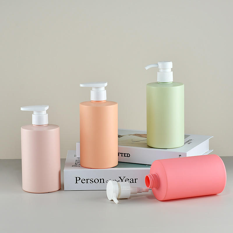 500ml HDPE Plastic Shampoo Bottle Soft Touch Cosmetic Packaging Plastic Bottle