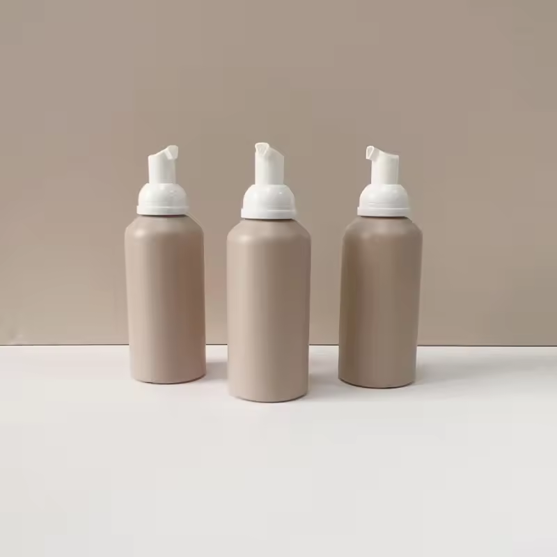 Empty Plastic Foam Soap Pump Bottle 200ml HDPE Plastic Face Wash Mousse Foam Pump Bottle
