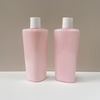 Selling Empty 357ml Pet pink Triangle Shampoo Body Wash Cosmetic Plastic Bottle
