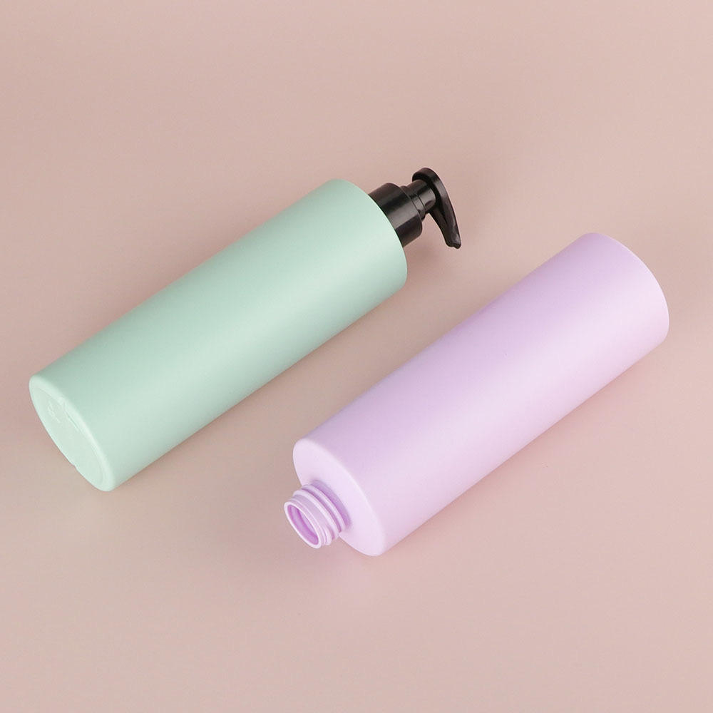 New Cosmetic Packaging HDPE Plastic Bottle Luster Round 400ml Shampoo Hair Care Bottle