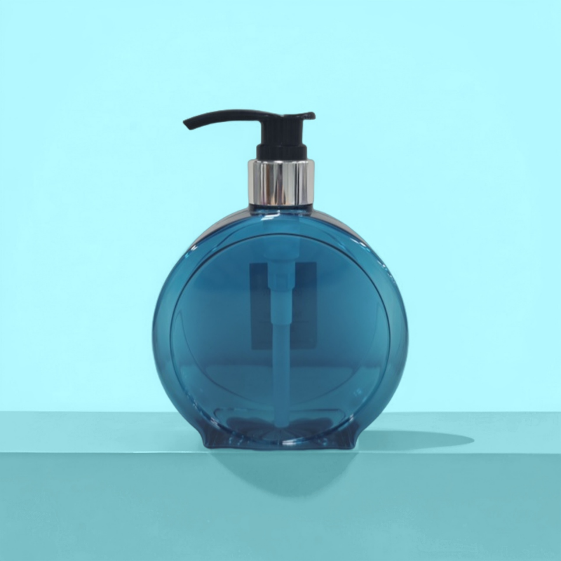 Factory Supply 430ml Petg Shampoo Body Wash Unique Shape Plastic Bottle