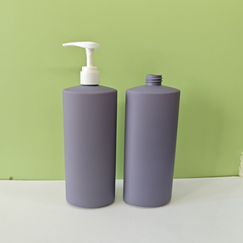500ML 750ML HDPE Cosmetics Packaging Soft Touch Shampoo Bottle Shower Gel Bottle With Pump