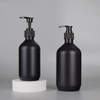 Custom Luxury Matte Black Frosted PET Plastic Pump Bottle Shampoo Bottle Cosmetic Packaging