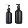 Custom Luxury Matte Black Frosted PET Plastic Pump Bottle Shampoo Bottle Cosmetic Packaging
