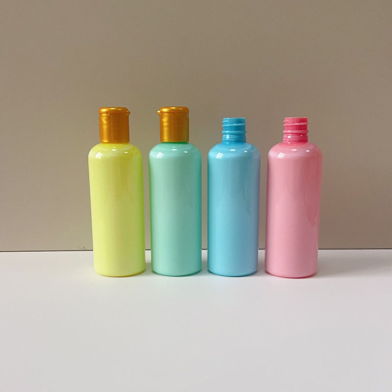 120ml Personal Care Lotion Packaging Container Clamshell Pet Round Extruded Plastic Bottle Shampoo Bottle