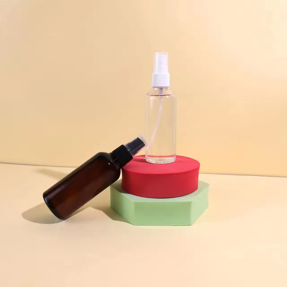 Factory Direct Sales 100ml Round Fine Mist Pet Plastic Spray Bottle for Cosmetic Packaging