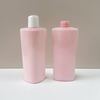 Selling Empty 357ml Pet pink Triangle Shampoo Body Wash Cosmetic Plastic Bottle