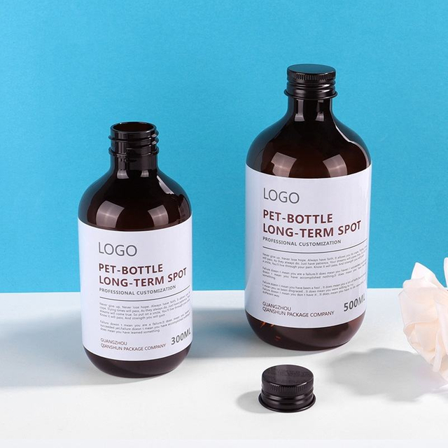 Custom Luxury 200ml 300ml 500ml PET Plastic Pump Bottle Shampoo Bottle Cosmetic Packaging