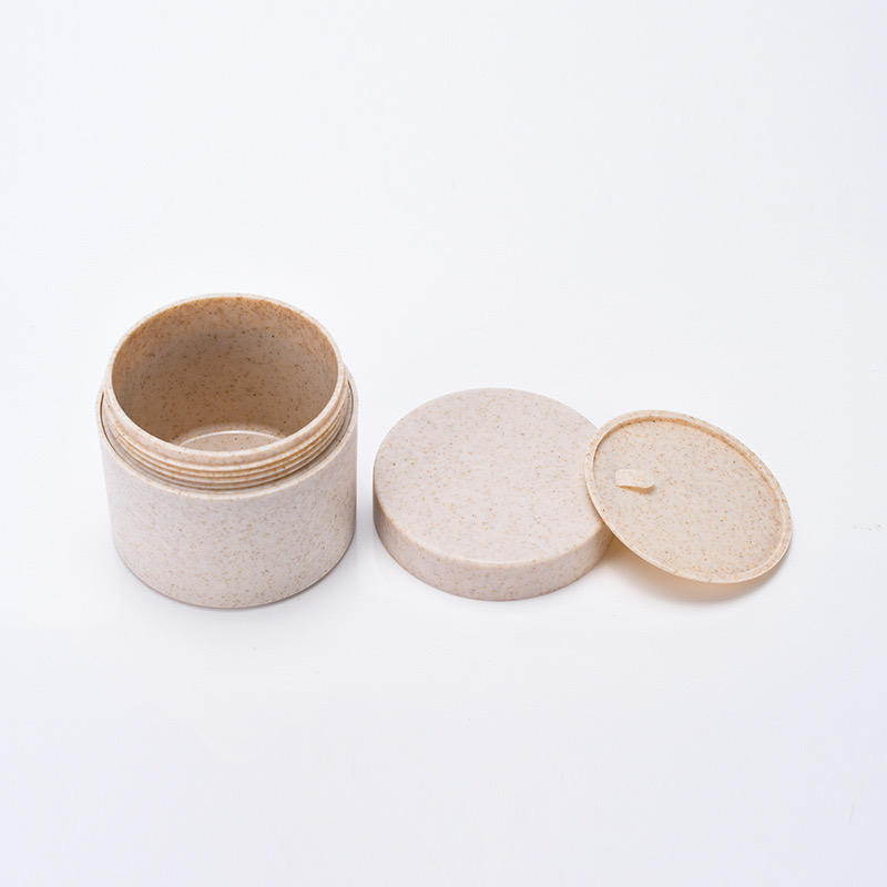 New Biodegradable Cosmetics Packaging Wheat Straw Material Cream Empty Cans