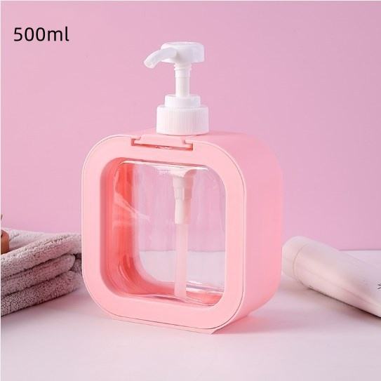 300ml 500ml Plastic Transparent Pressing Hand Sanitizer Cosmetics Shower Gel Travel Sub Bottle