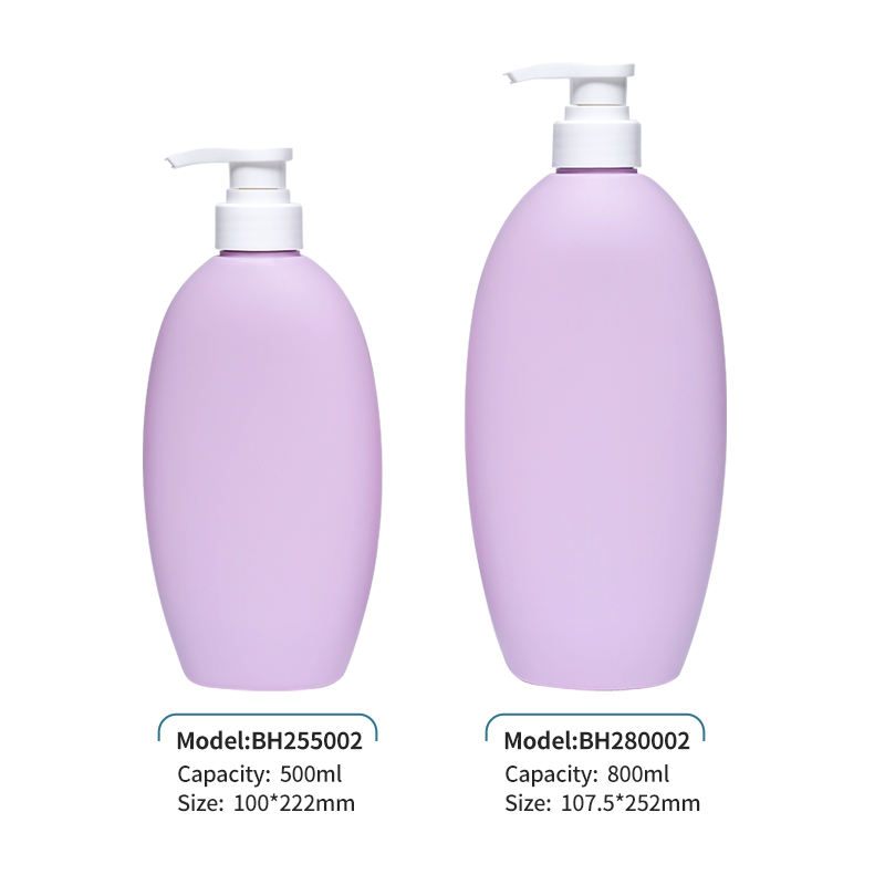550ML 800ML HDPE Shampoo Shower Gel Plastic Container Custom Luxury Bottles Soft Touch Bottles