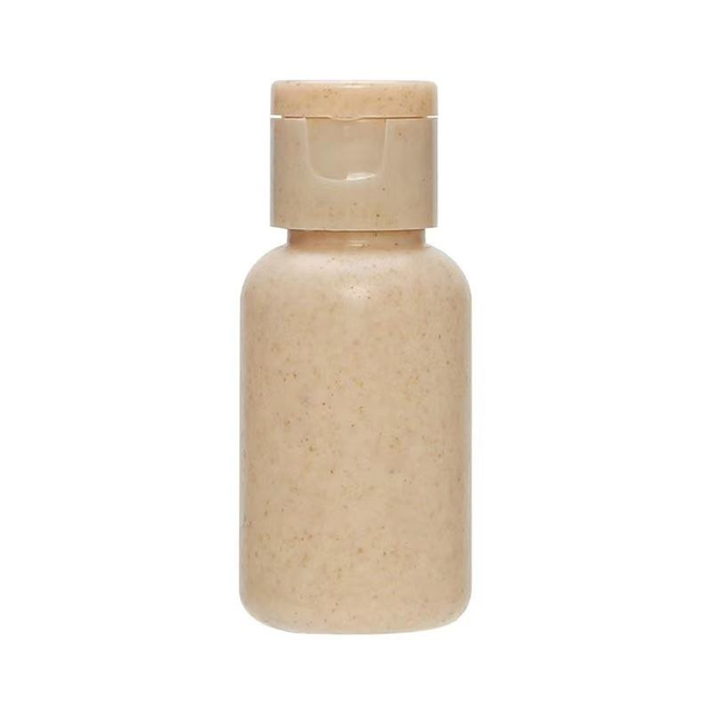 Eco Friendly 35ml 60ml 100ml Degradable Shampoo and Conditioner Bottle Wheat Straw Material Plastic Bottles