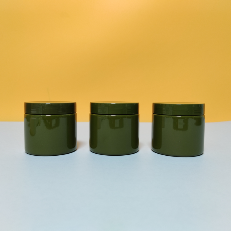 Custom Fuchsia PET Plastic Wide Mouth Jar for Body Butter Moisture Cream Hair Mask Cosmetic Container Packaging