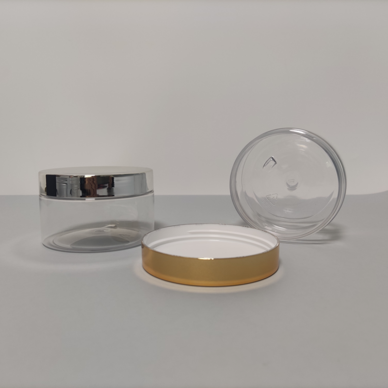 50ml 100ml 150ml 200ml 2oz 4oz 8oz 12oz 16oz Round Food Grade Plastic Jar clear Pet Plastic Cream Jar With Plastic Lids