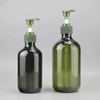 Wholesale 250ml 360ml Empty Hand Wash Bottle Green Pet Plastic Shampoo Lotion Pump Bottle Conditioner Plastic Bottle