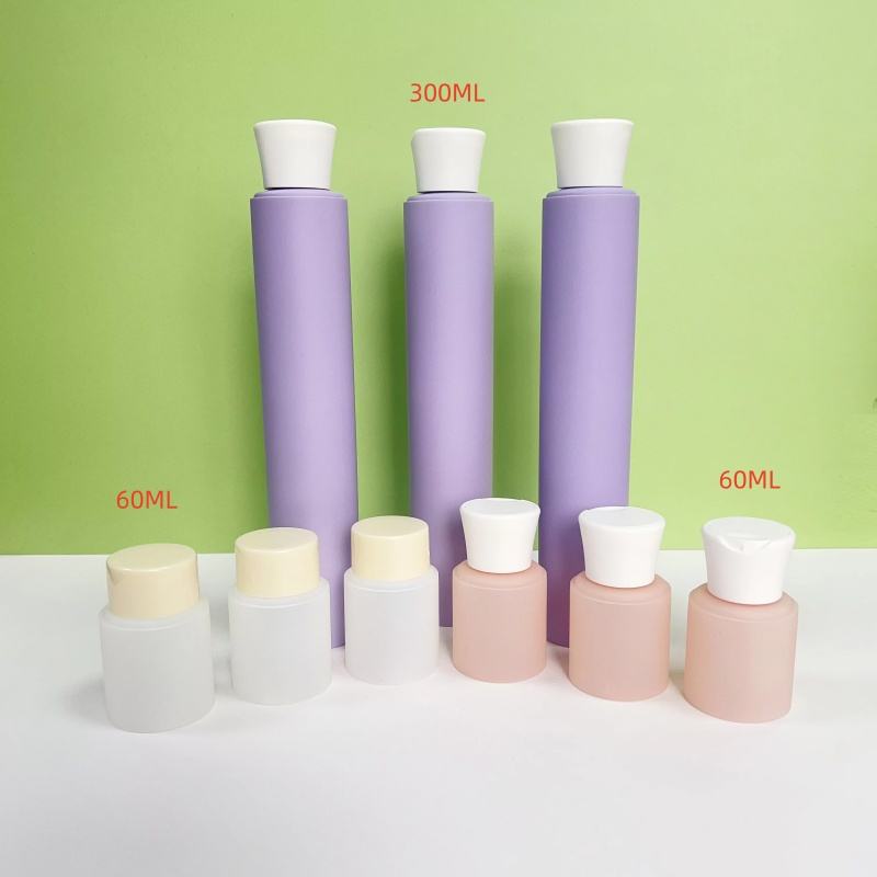 Custom HDPE 60ml 300ml Shampoo Conditioner Squeezable Plastic Bottle Soft Touch