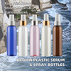 Skincare Hair Spray Cosmetics Empty Bottles Fine Mist 10ml-1000ml Brown Plastic Serum Containers