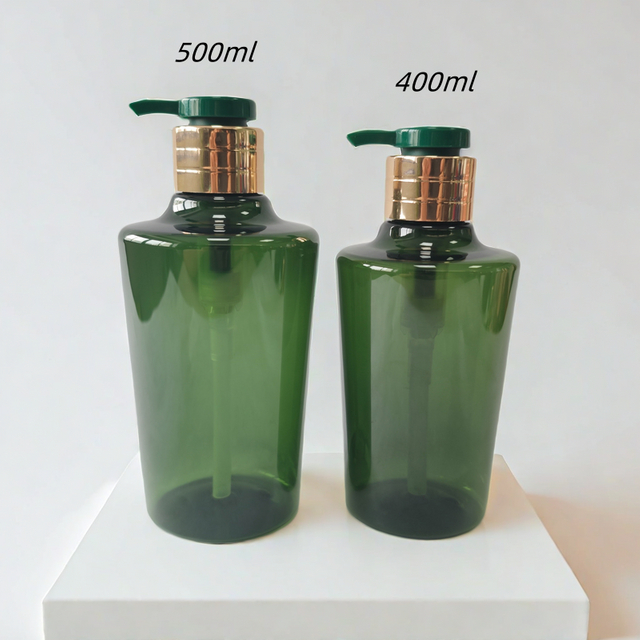 Custom Luxury 400ml 500ml PET Plastic Pump Bottle Shampoo Bottle Shower Gel Bottle