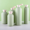 300ml to 650ml HDPE Plastic Green Round Bottle Body Wash and Body Lotion Packaging for Cosmetic Plastic Containers