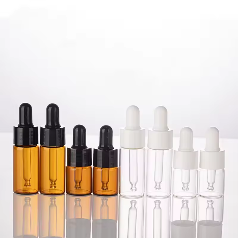 Factory Supplies 5ml 10ml 30ml PET Plastic Essential Oil Glass Dropper Bottles