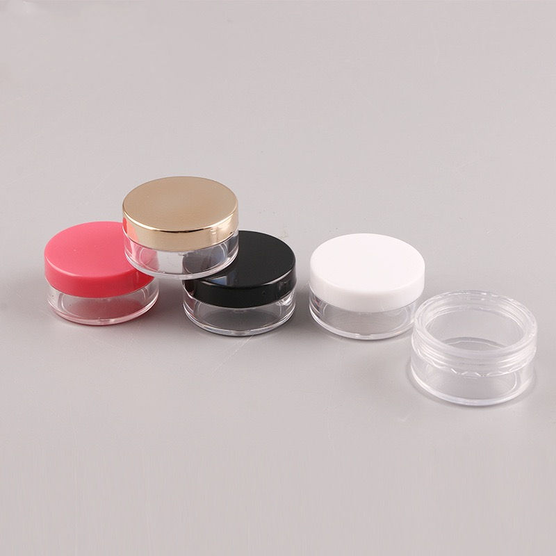 50ml to 360ml PET Plastic Cream Jar Transparent Body Skin Cream Jar With Gold Lid