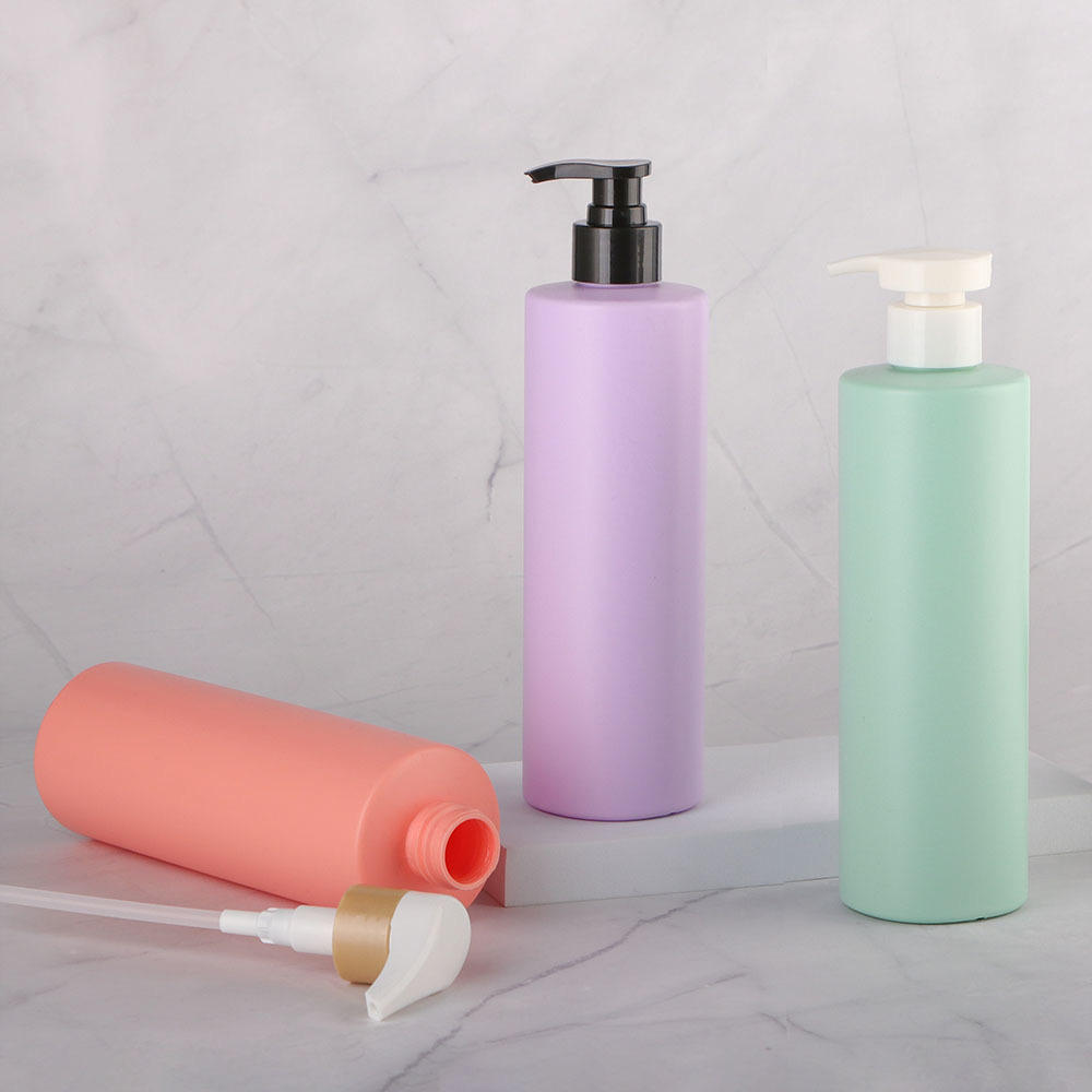 New Cosmetic Packaging HDPE Plastic Bottle Luster Round 400ml Shampoo Hair Care Bottle