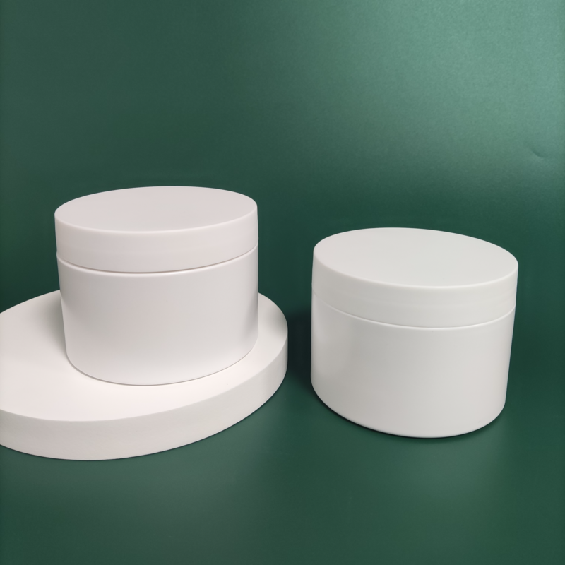 Stock Empty Pet Plastic 5oz 8oz 10oz White Cosmetic Jar for Cream Cosmetic Packaging Containers