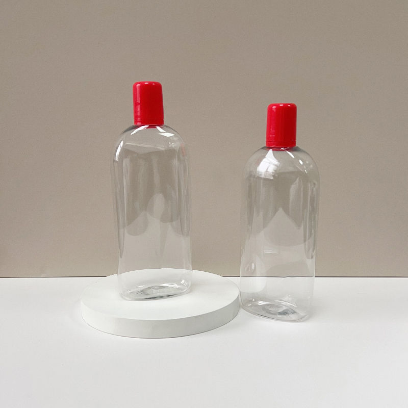 Custom Empty 400ml Pet Transparent Shampoo Body Wash Cosmetic Packaging Plastic Bottle