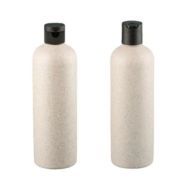 China Manufacturer Eco Friendly Degradable Biodegrade Material Wheat Straw Plastic Cosmetic Skin Care Bottles