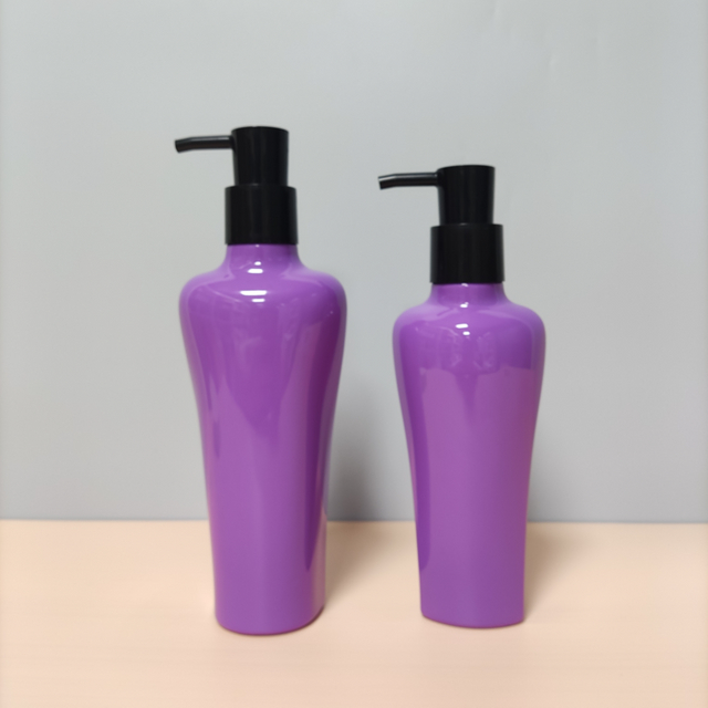380ml 550ml Unique Shape Shampoo Shower Gel Lotion Bottles With Pump