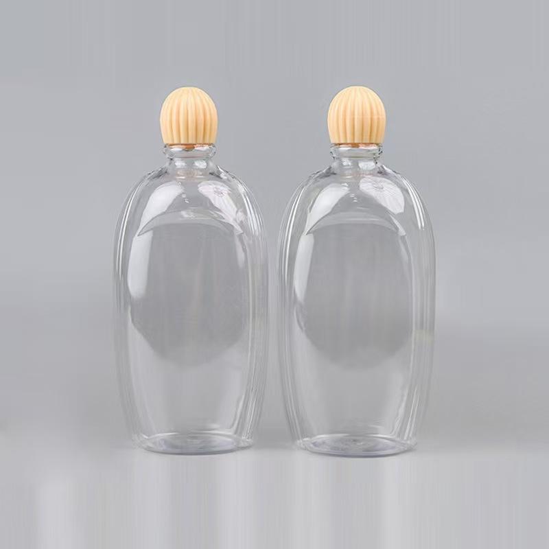 Custom Luxury 300ml 500ml PET Plastic Bottle Shampoo Shower Gel Body Wash Bottle With Unique Screw