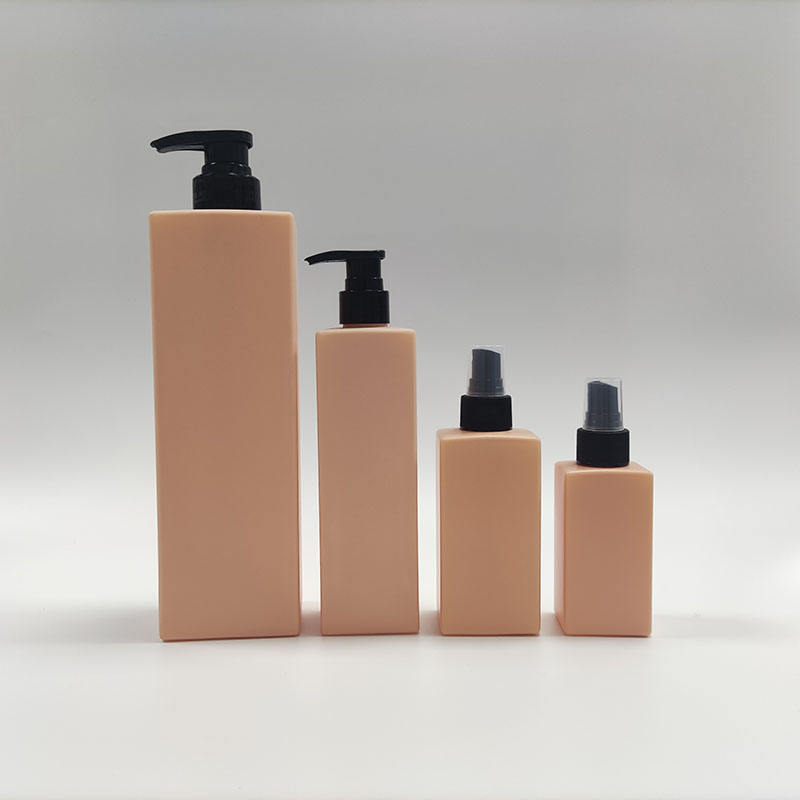 Luxury Square Plastic Gel Hair Shampoo Bottle Empty Body Lotion Hand Wash Pump Bottle