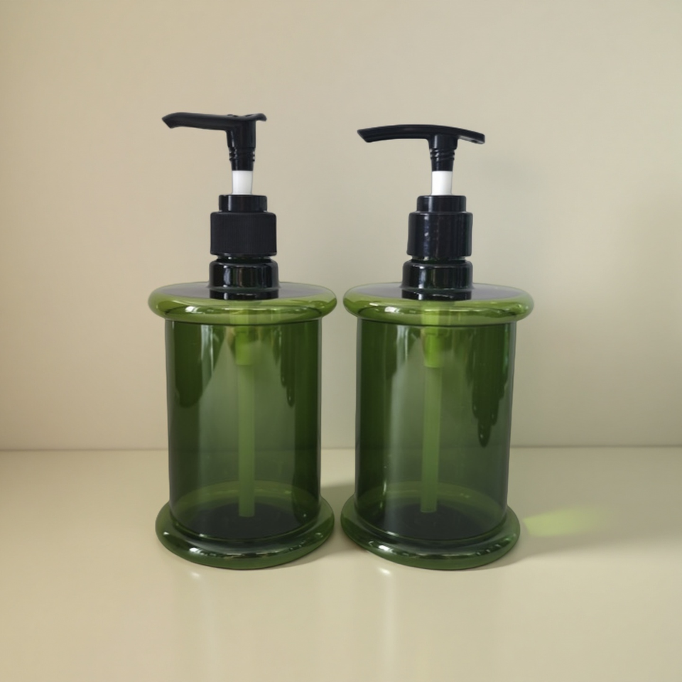 Custom Luxury 300ml 400ML 500ml PET Plastic Pump Bottle Shampoo Shower Gel Body Wash Bottle for Hotel Packaging