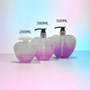 Luxury 50ml 200ml 380ml 500ml Petg Shampoo Shower Gel Cosmetic Packaging Plastic Heart Shaped Bottle