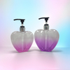 Luxury 50ml 200ml 380ml 500ml Petg Shampoo Shower Gel Cosmetic Packaging Plastic Heart Shaped Bottle
