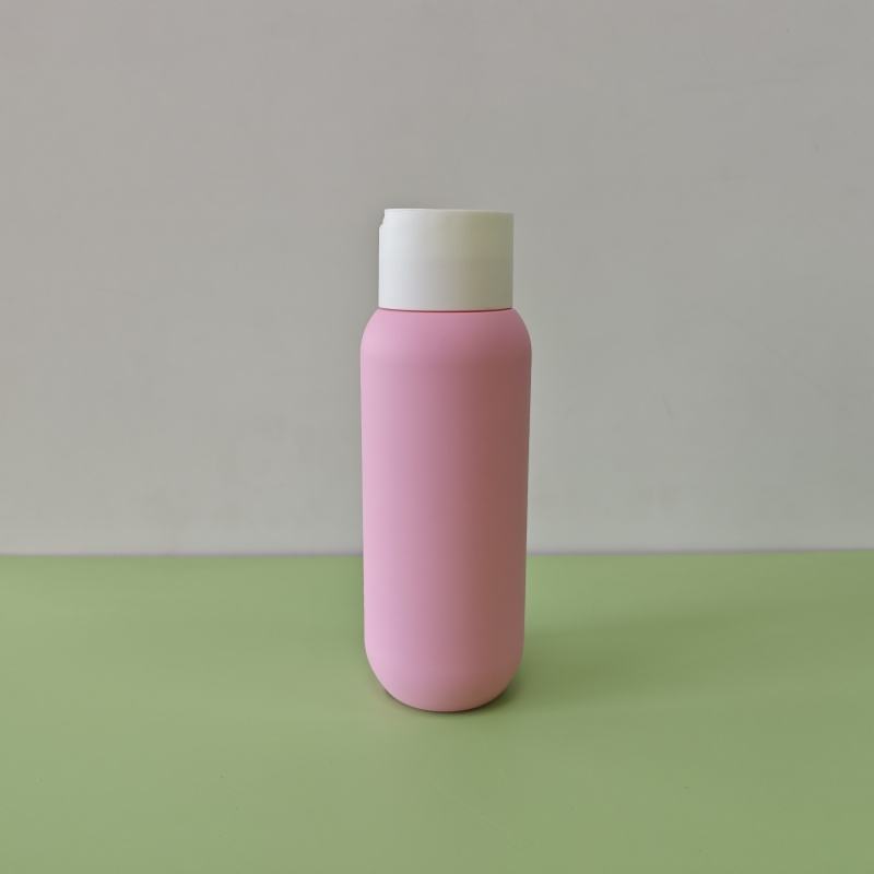 12oz HDPE Skin Care Cosmetics Packaging Plastic Squeeze Bottle With Disc Top Cap