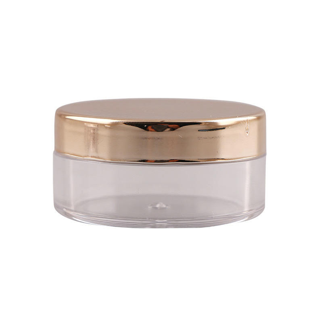 50ml to 360ml PET Plastic Cream Jar Transparent Body Skin Cream Jar With Gold Lid
