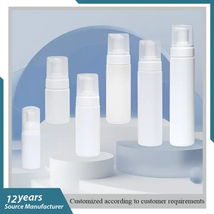 100ml 120ml 150ml 240ml Pink Frosted Hdpe Facial Cleanser Mousse Foam Pump Bottle