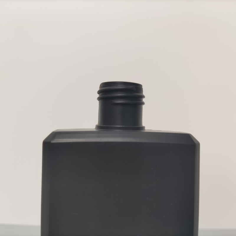 Wholesale Rectangular Hdpe 10oz Empty Cosmetic Black Plastic Lotion Pump Bottle 300 ml for Shampoo
