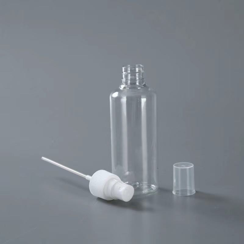 Factory Outlet 5ml 10ml 30ml 50ml 60ml 100ml Pet Spray Bottle Face Mist Clear Plastic Chloroform Spray Bottle