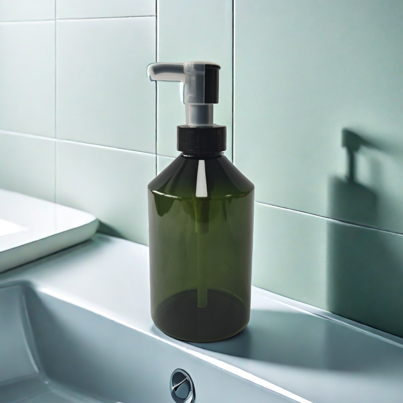 Custom Luxury 500ml PET Plastic Pump Bottle Shampoo Shower Gel Body Wash Bottle