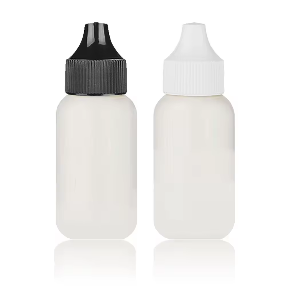 Empty White 35ml 50ml 60ml 100ml 250ml Small LDPE Plastic Drop Bottle Hair Dye to Remove Paint Ink Pigment Squeeze Bottle