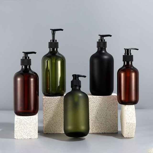 Custom Luxury 200ml 300ml 500ml PET Plastic Pump Bottle Shampoo Bottle