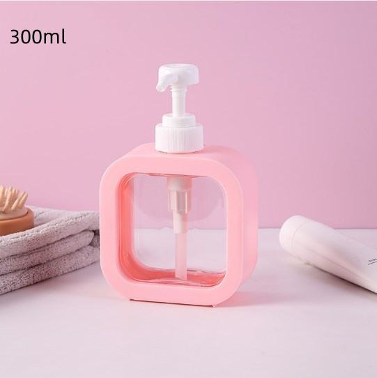 300ml 500ml Plastic Transparent Pressing Hand Sanitizer Cosmetics Shower Gel Travel Sub Bottle