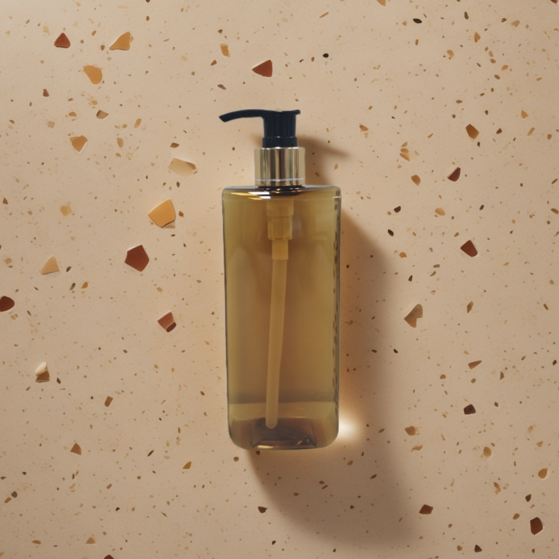 Custom Luxury 300ml 500ml PETG Plastic Pump Bottle Shampoo Shower Gel Body Wash Square Bottle