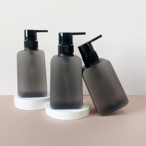 50ml 250ml 450ml 750ml square Cosmetic Shampoo Skin Care Packing Lotion Pump PETG Frosted Plastic Bottle