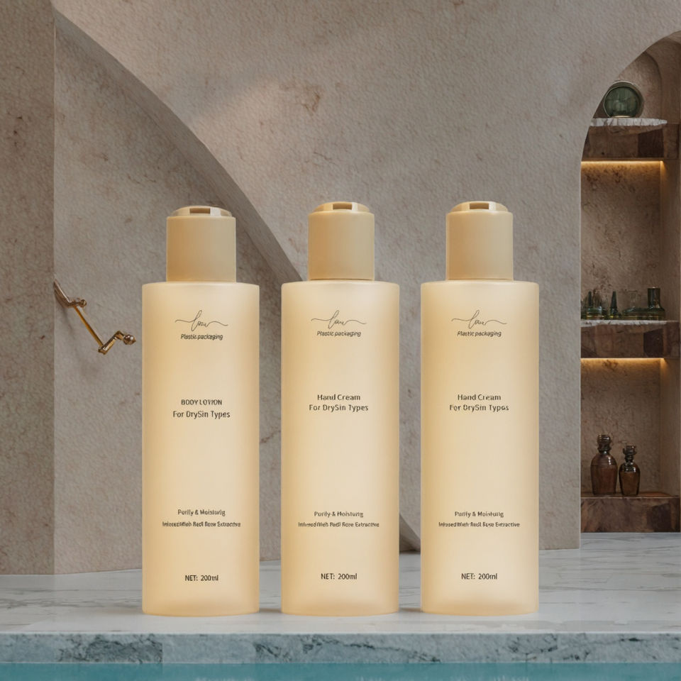 Ready Stock 200ml Frosted Disc Top Cap Flip Top Bottle Empty Plastic Toner Bottle